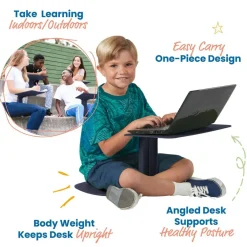 The Surf Portable Lap Desk, Kids Floor Desk, One-Piece Writing Table, Flexible Seating, 10-Pack