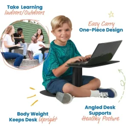 The Surf Portable Lap Desk, Kids Floor Desk, One-Piece Writing Table, Flexible Seating, 10-Pack