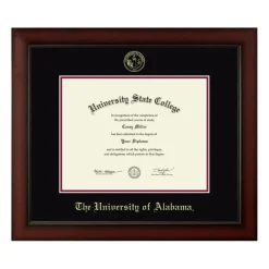 The University of Alabama Tuscaloosa diploma frame - Gold Embossed Diploma Frame