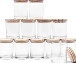 Thick Candle Jars for Making Candles 12 Pcs, 7 OZ (Clear)
