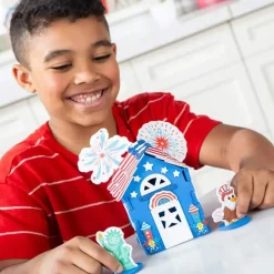4th of July Cottage Craft Kit Makes 12 Patriotic Foam Craft Set
