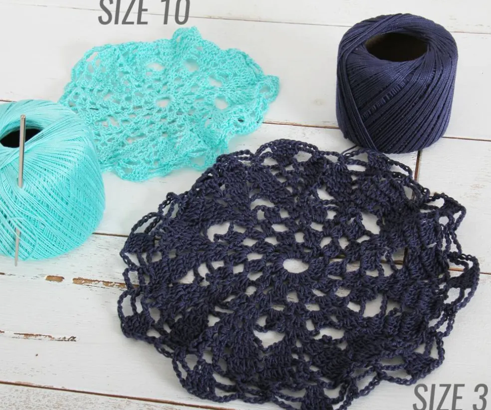 Threadart Cotton Crochet Thread - 30 Color Options - Size 10 and Size 3 - 100% Pure Cotton