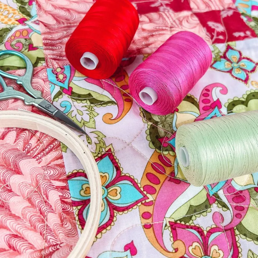 Threadart 100% Cotton Sewing and Quilting Thread | For Quilting, Sewing, and Serging | 1000M Spools 50/3 Weight | 50 Colors Available