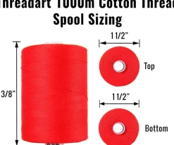 Threadart 100% Cotton Sewing and Quilting Thread | For Quilting, Sewing, and Serging | 1000M Spools 50/3 Weight | 50 Colors Available