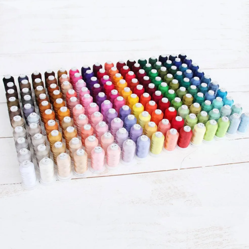 Threadart Polyester Embroidery Machine Thread Sets | 500M Spools 40wt | For Brother Babylock Janome Singer Pfaff Bernina Machines - 7 Sets Available Up to 160