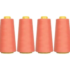 Threadart Polyester Serger Thread - 2750 yds 40/2 - 4 Cone Bundle Pack - 56 Colors Available -