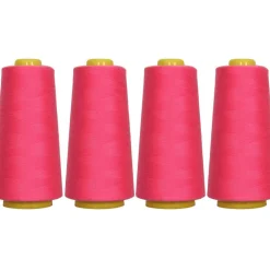 Threadart Polyester Serger Thread - 2750 yds 40/2 - 4 Cone Bundle Pack - 56 Colors Available -
