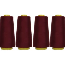 Threadart Polyester Serger Thread - 2750 yds 40/2 - 4 Cone Bundle Pack - 56 Colors Available -