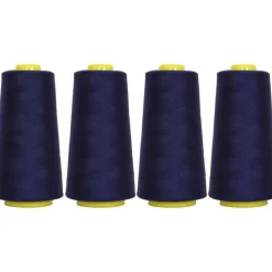 Threadart Polyester Serger Thread - 2750 yds 40/2 - 4 Cone Bundle Pack - 56 Colors Available -