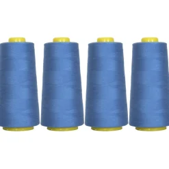 Threadart Polyester Serger Thread - 2750 yds 40/2 - 4 Cone Bundle Pack - 56 Colors Available -