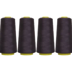Threadart Polyester Serger Thread - 2750 yds 40/2 - 4 Cone Bundle Pack - 56 Colors Available -