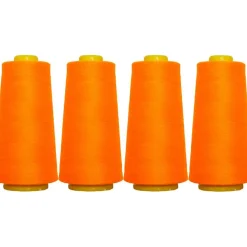 Threadart Polyester Serger Thread - 2750 yds 40/2 - 4 Cone Bundle Pack - 56 Colors Available -