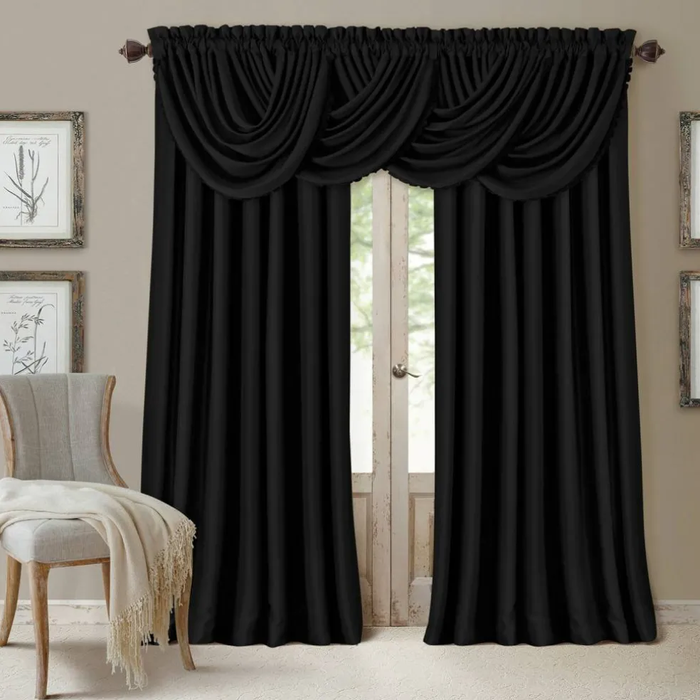 Threadmade All Seasons Blackout Window Curtain, Taupe - 52"W x 84"L