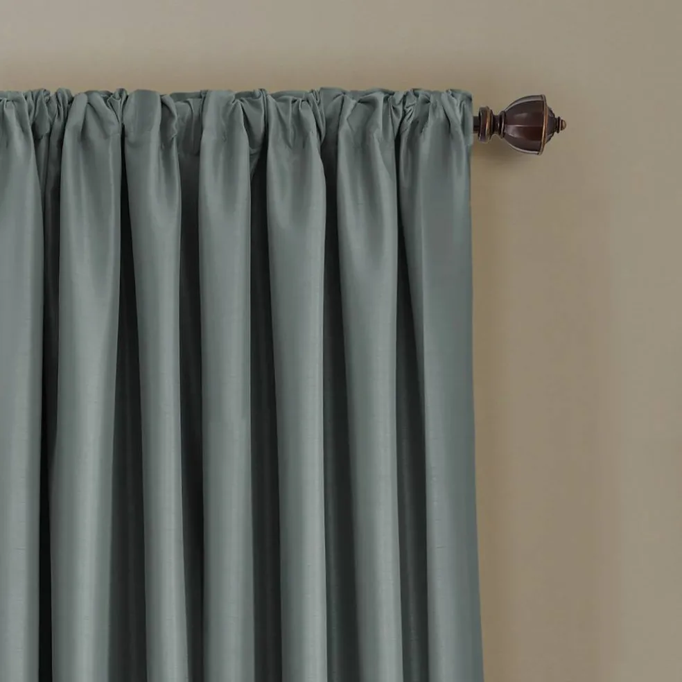 Threadmade All Seasons Blackout Window Curtain, Taupe - 52"W x 84"L