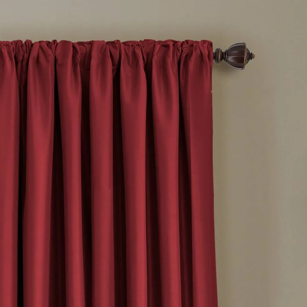 Threadmade All Seasons Blackout Window Curtain, Taupe - 52"W x 84"L