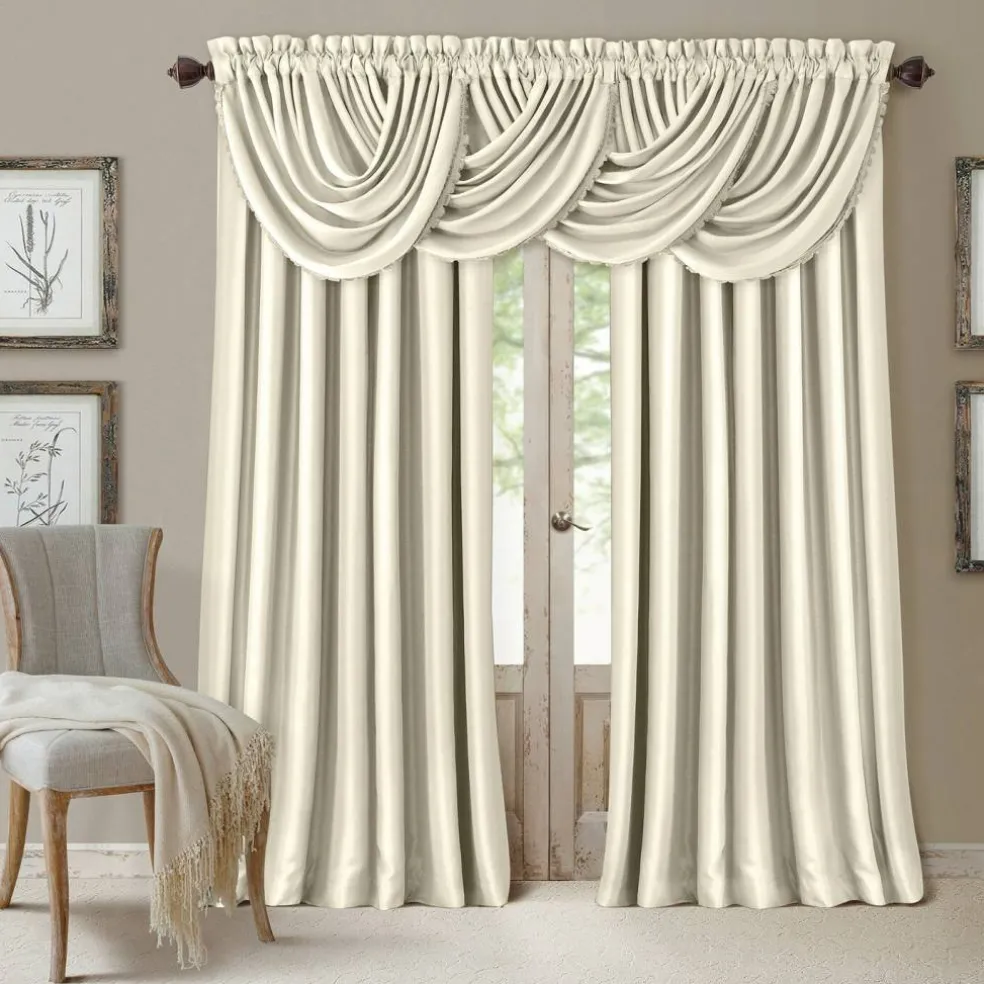Threadmade All Seasons Blackout Window Curtain, Taupe - 52"W x 84"L