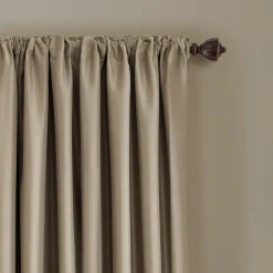 Threadmade All Seasons Blackout Window Curtain, Taupe - 52