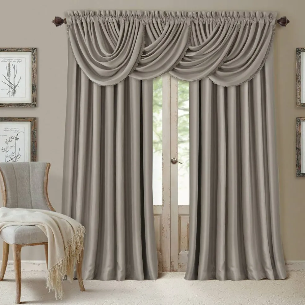 Threadmade All Seasons Blackout Window Curtain, Taupe - 52"W x 84"L