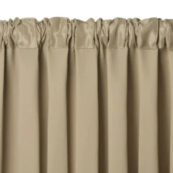 Threadmade All Seasons Blackout Window Curtain, Taupe - 52