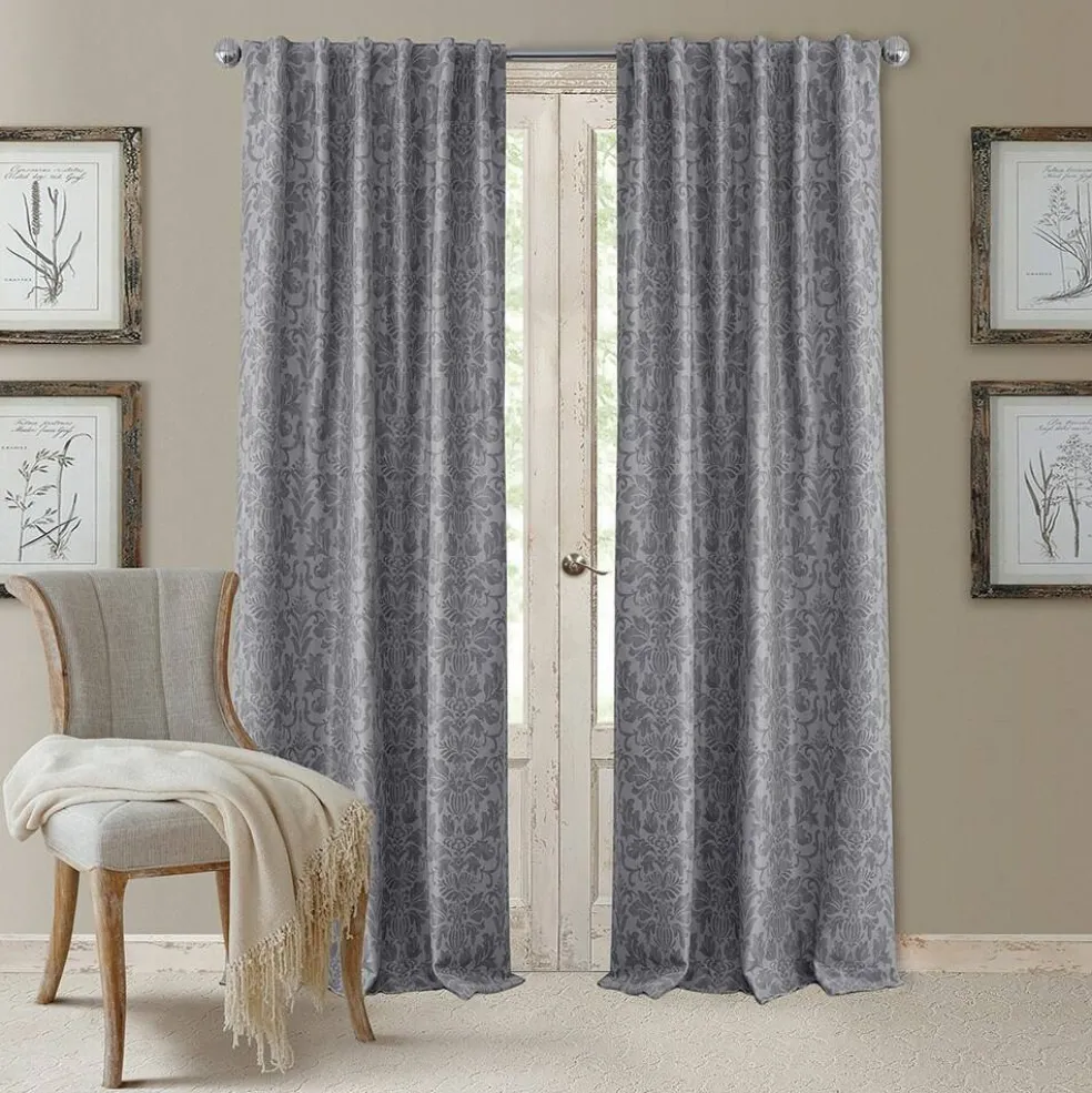 Threadmade Antonia Blackout Window Curtain, Taupe - 52"W x 84"L