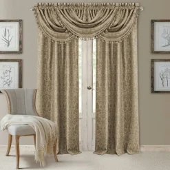 Threadmade Antonia Blackout Window Curtain, Taupe - 52