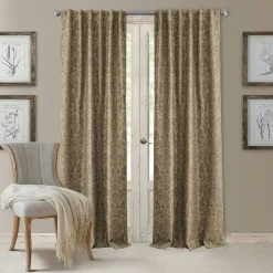 Threadmade Antonia Blackout Window Curtain, Taupe - 52