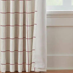 Threadmade Brighton Rod Pocket Back Tab Window Curtain Panel, Black - 52