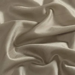 Threadmade Colette Faux Silk Blackout Window Curtain, Taupe - 52"W x 108"L
