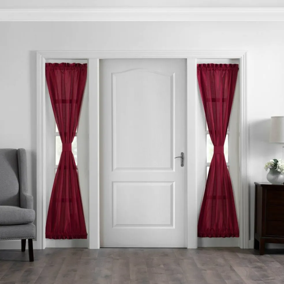 Threadmade Colette Faux Silk Blackout Window Curtain, Taupe - 52"W x 108"L