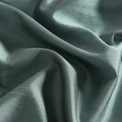 Threadmade Colette Faux Silk Blackout Window Curtain, Taupe - 52