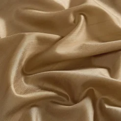 Threadmade Colette Faux Silk Blackout Window Curtain, Taupe - 52