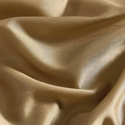 Threadmade Colette Faux Silk Blackout Window Curtain, Taupe - 52