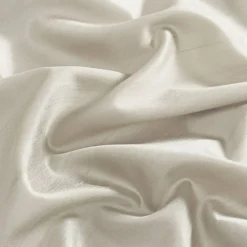 Threadmade Colette Faux Silk Blackout Window Curtain, Taupe - 52