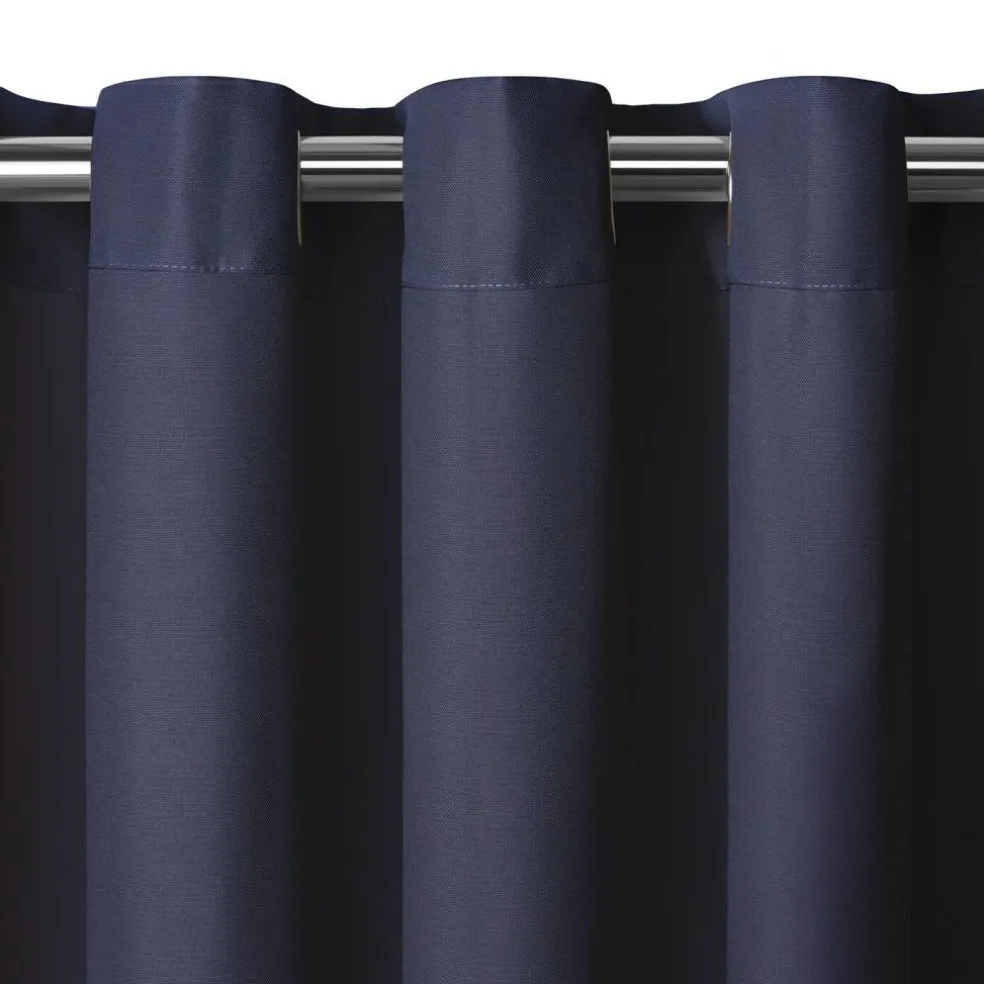 Threadmade Connor Solid Indoor/Outdoor Window Curtain, Gray - 52"W x 95"L