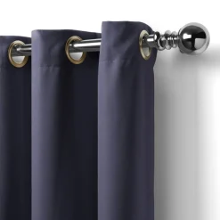 Threadmade Connor Solid Indoor/Outdoor Window Curtain, Gray - 52