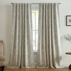 Threadmade Giovanni Medallion Blackout Window Curtain Panel, Blue - 52