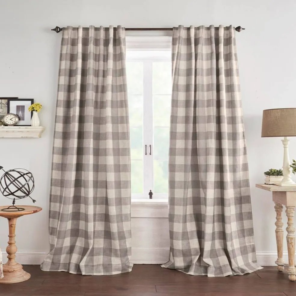 Threadmade Grainger Rod Pocket Back Tab Window Curtain, Indigo - 52"W x 63"L