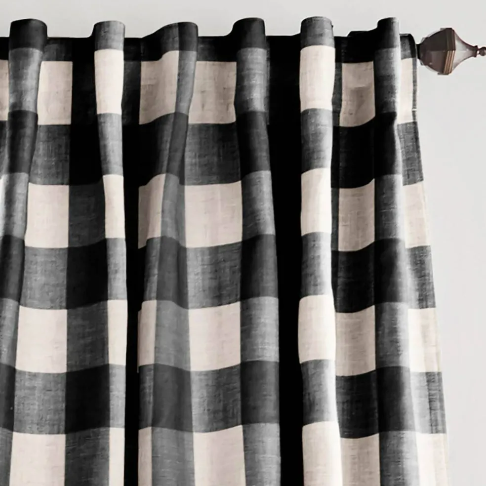 Threadmade Grainger Rod Pocket Back Tab Window Curtain, Indigo - 52"W x 63"L