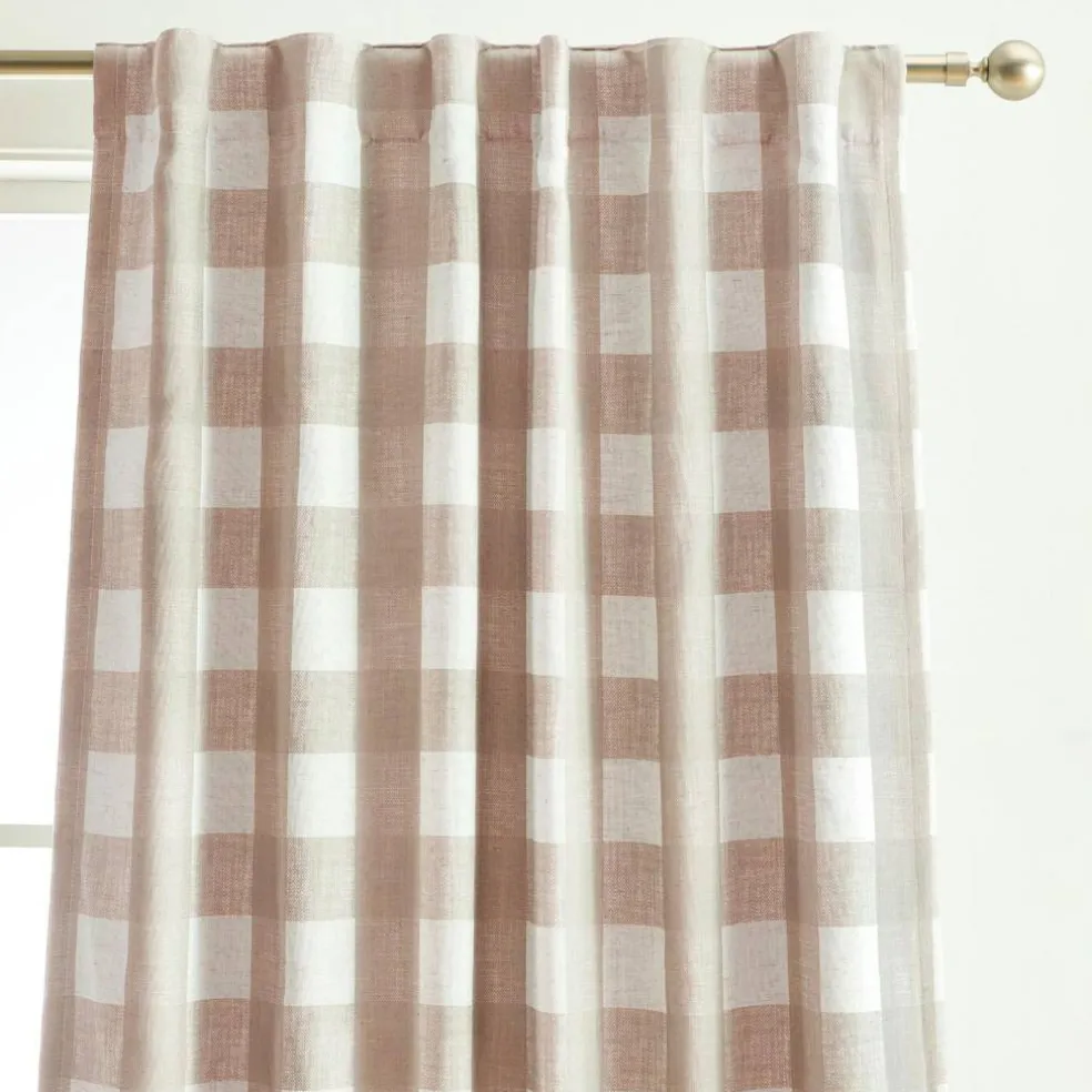 Threadmade Grainger Rod Pocket Back Tab Window Curtain, Indigo - 52"W x 63"L