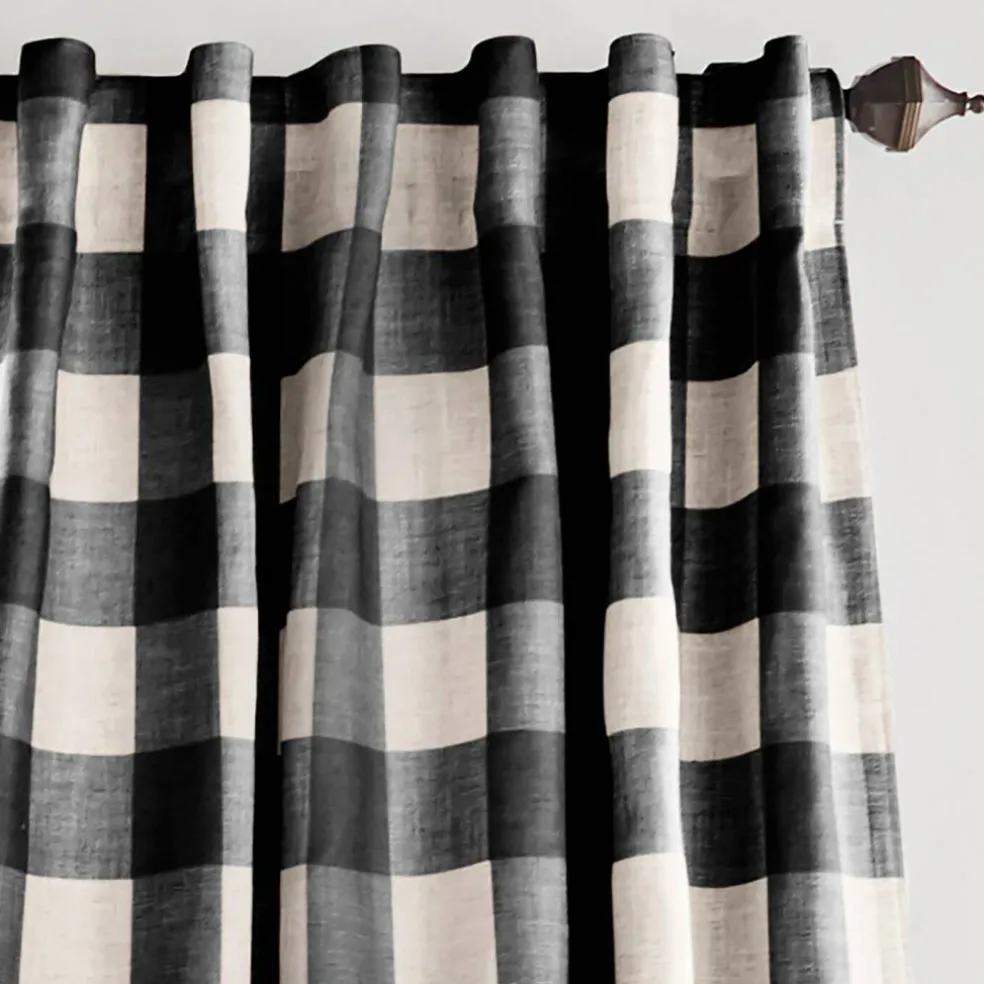 Threadmade Grainger Rod Pocket Back Tab Window Curtain, Indigo - 52"W x 63"L