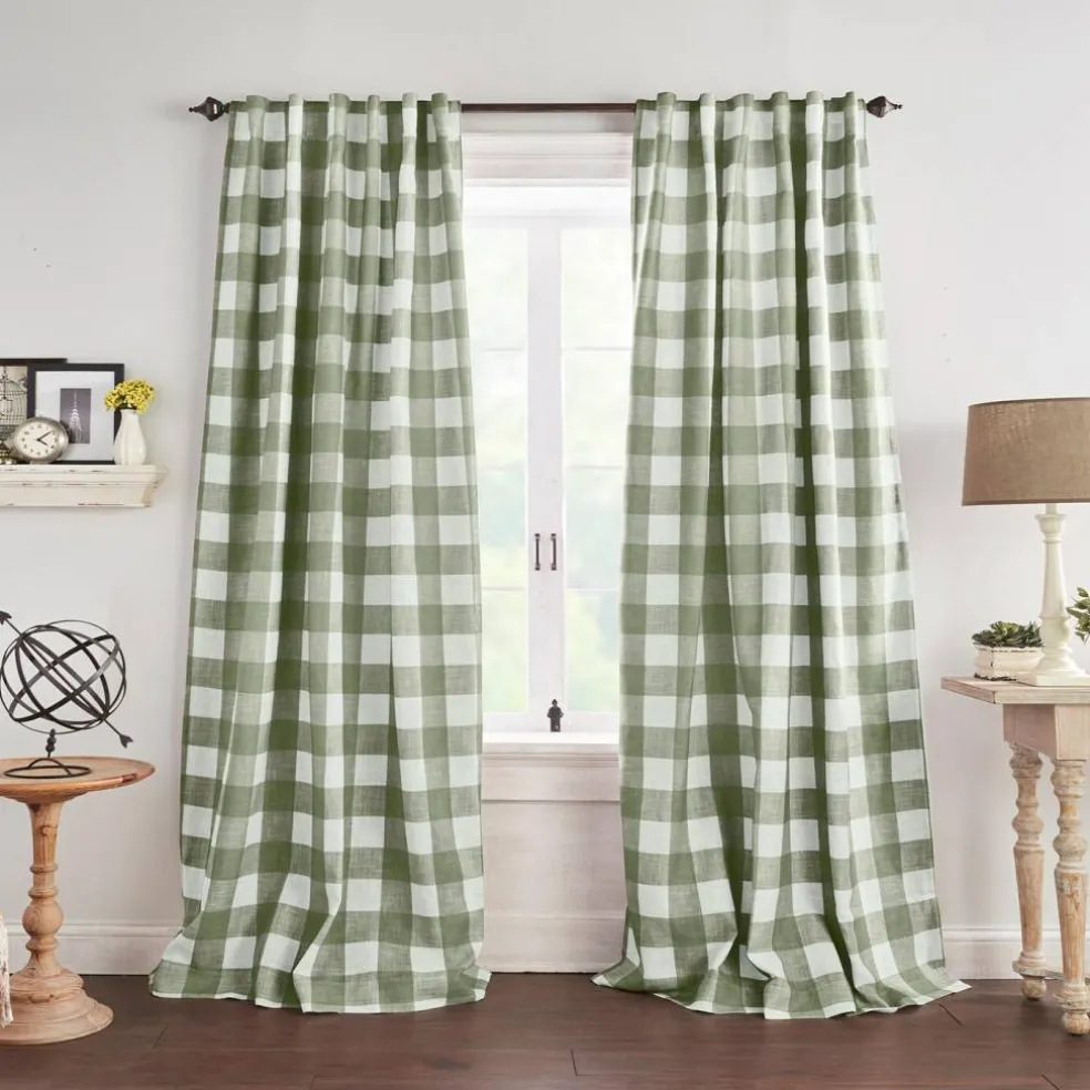 Threadmade Grainger Rod Pocket Back Tab Window Curtain, Indigo - 52"W x 63"L