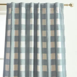 Threadmade Grainger Rod Pocket Back Tab Window Curtain, Indigo - 52