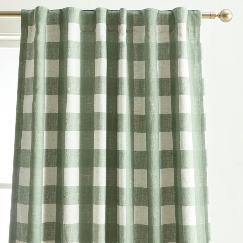 Threadmade Grainger Rod Pocket Back Tab Window Curtain, Indigo - 52"W x 63"L