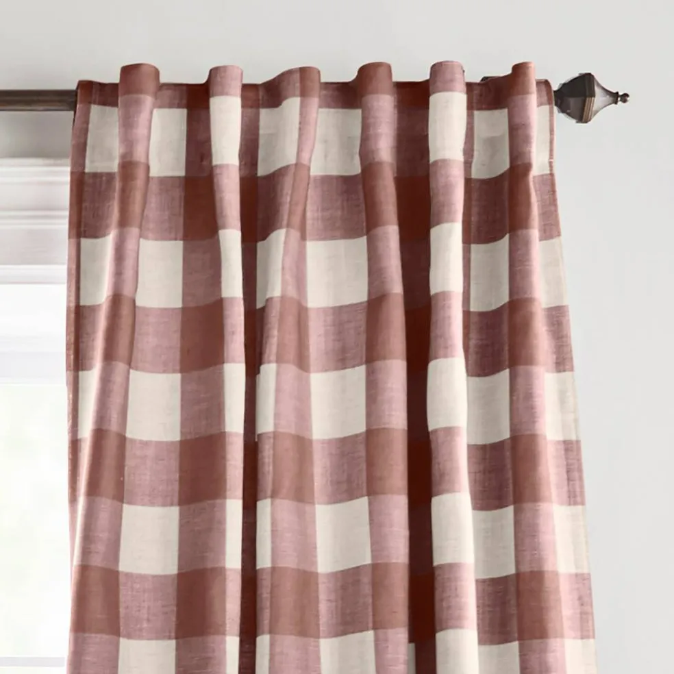 Threadmade Grainger Rod Pocket Back Tab Window Curtain, Indigo - 52"W x 63"L
