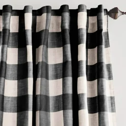 Threadmade Grainger Rod Pocket Back Tab Window Curtain, Indigo - 52