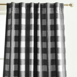 Threadmade Grainger Rod Pocket Back Tab Window Curtain, Indigo - 52