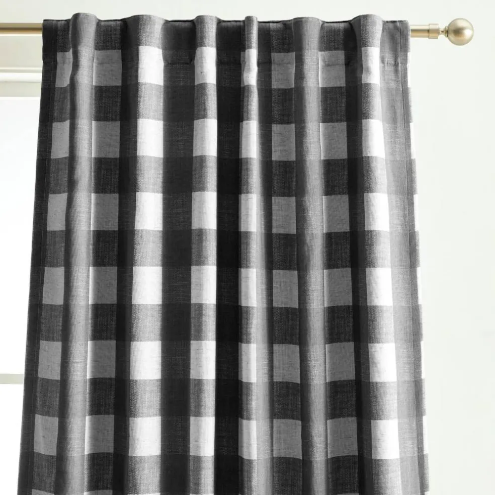 Threadmade Grainger Rod Pocket Back Tab Window Curtain, Indigo - 52"W x 63"L