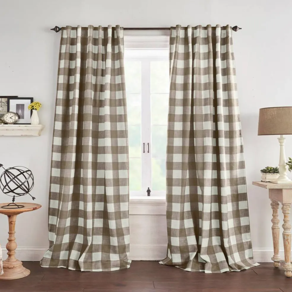 Threadmade Grainger Rod Pocket Back Tab Window Curtain, Indigo - 52"W x 63"L