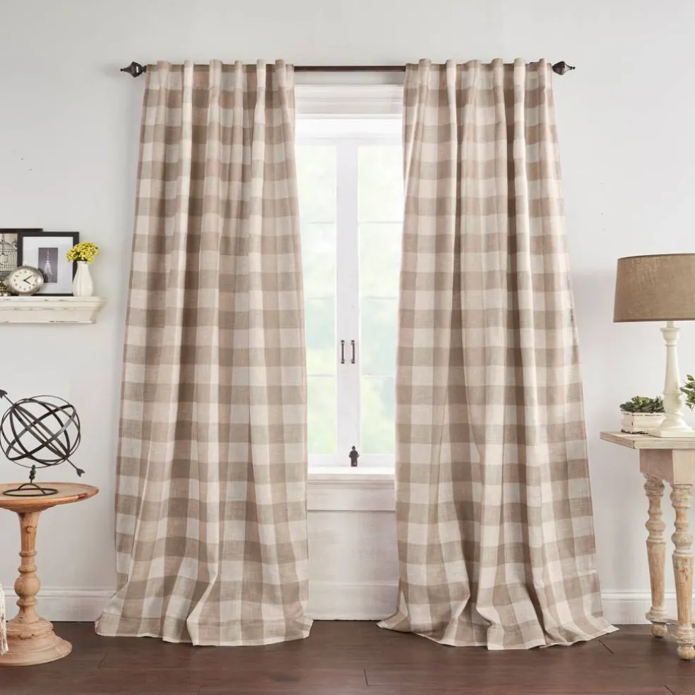 Threadmade Grainger Rod Pocket Back Tab Window Curtain, Indigo - 52"W x 63"L