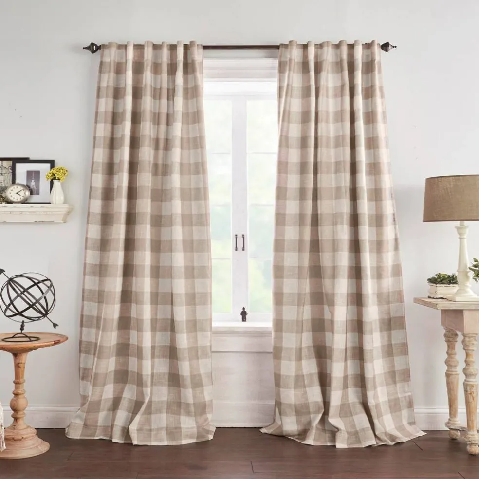 Threadmade Grainger Rod Pocket Back Tab Window Curtain, Indigo - 52"W x 63"L